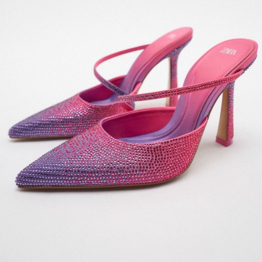 Zara Vibrant Pink and Purple Heels